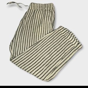 Old Navy Black and White Striped Joggers